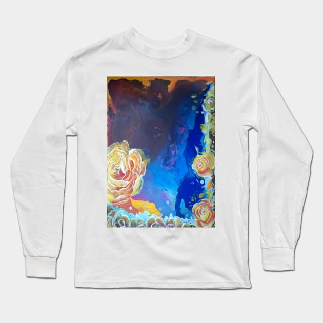 Mad Lucy's Golden Roses Long Sleeve T-Shirt by ANoelleJay